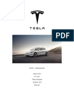 Tesla - Model 3 - Final Marketing Plan - Joshua Lewis