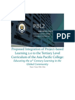 Proposed PBL 2.0 Curriculum