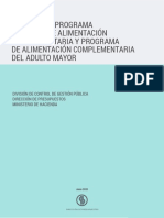 Evaluación Progrma Nacional de Alimentación Complementaria Del Adulto Mayor