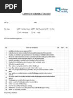 L1800 RAN Installation Verification Checklist