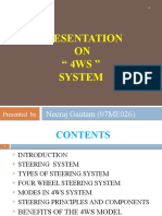 Presentation ON " 4WS " System: Neeraj Gautam (07ME026)