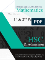 Math Major Chapters Formulas (1st & 2nd Paper)