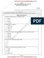 CBSE Class 10 Foundation of Information Tech Sample Paper 2019 Solved