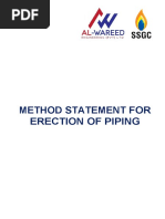 Method Statement For Erection of Piping