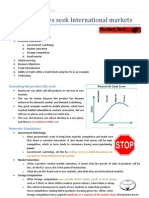 3.1 - Why Businesses Seek International Markets - SHORT NOTES