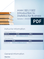 AMA1501/1502 Introduction To Statistics For Business: Semester 1, 2020/2021