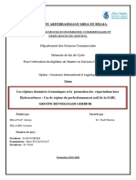 Les Régimes Douaniers Économiques Et La Promotion Des Exportations Hors Hydrocarbures