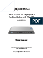 Usb-C™ Dual 4K Displayport™ Docking Station With 80W PD: User Manual