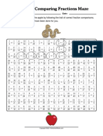 Comparing Fractions Maze: Name: Date