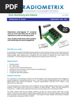 Door Monitoring and Alarms: Radiometrix K Series Application Note 001