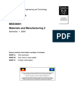 Unit Outline Material and Manufacturing 2