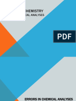 Analytical Chemistry - Errors in Chemical Analyses