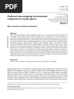 Cultural Stereotyping of Emotional Responses To Music Genre