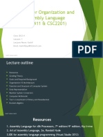 Computer Organization and Assembly Language (CS2411 & CSC2201)