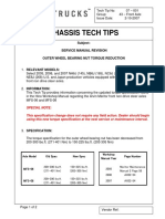 Chassis Tech Tips: Subject: Service Manual Revision Outer Wheel Bearing Nut Torque Reduction