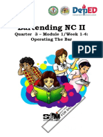 Bartending NC II: Quarter 3 - Module 1/week 1-4: Operating The Bar