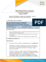 Guia de Actividades y Rúbrica de Evaluación-Fase 4 - Realizar Sustentación Teórica Del Problema.