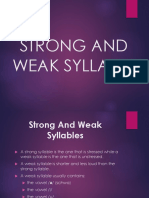 Strong and Weak Syllable