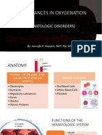 Disturbances in Oxygenation: (Hematologic Disorders)