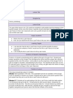 Micro Lab Protocol Lesson