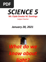 Science Grade 5-Lessons 5 & 6 Light & Sound Energy