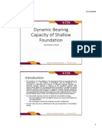 Dynamic Bearing Capacity of Shallow Foundation