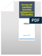 Revenue and Expenditure Forecasting Techniques For A PER Spending