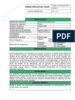 Plan de Asignatura - Neuropsicobiologia