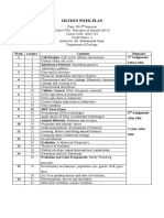 ZOO-103 Principle of Animal Life-II Sixteen Week Plan Spring 2019