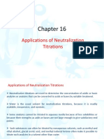 Applications of Neutralization Titrations