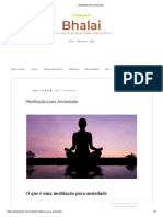 Meditação para Ansiedade