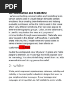 Communication and Marketing