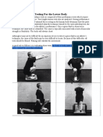 Structural Balance Testing For The Lower Body