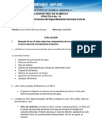 Reporte Prñactica No. 10 Elimnación Dureza Por Ósmosis Inversa