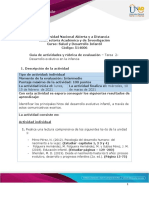 Guia de Actividades y Rúbrica de Evaluación - Unidad 1 - Tarea 2 - Desarrollo Evolutivo en La Infancia.