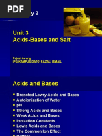 Chemistry 2: Unit 3 Acids-Bases and Salt