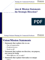 How Are Vision & Mission Statements Used To Set The Strategic Direction?