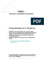 Structure and Written Expression: Toefl