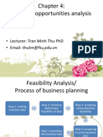 Business Opportunities Analysis: - Lecturer: Tran Minh Thu PHD - Email: Thutm@Ftu - Edu.Vn