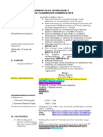 Lesson Plan in English 4 Third Classroom Observation: I. Objective