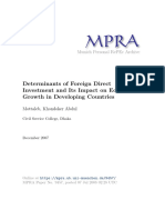 3.determinants of Foreign Direct Investment and Its Impact On Economic Growth in Developing Countries