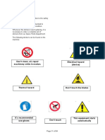 2.4 Safety Stickers: Don't Clean, Oil, Repair Machinery While in Motion. Electrical Hazard (Device)