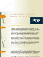 Constitución, Fusiones, Adquisición de Acciones