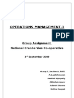 OM-I Assignment - Group 1 - Section A - National Cranberry Cooperative