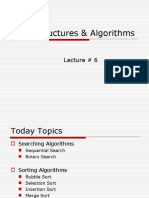 Data Structures & Algorithms: Lecture # 6