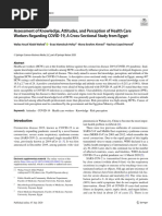 Assessment of Knowledge, Attitudes, and Perception of Health Care Workers Regarding COVID-19