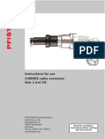 Instructions For Use CONNEX Cable Connector Size 3 and 3/S