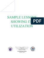 Sample Lessons Showing Its Utilization: Department of Education Region III Division of Pampanga City of San Fernando