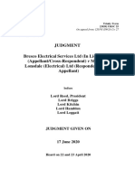 Official Judgement Bresco Electrical Services LTD (In Liquidation) V Michael J Lonsdale (Electrical) LTD