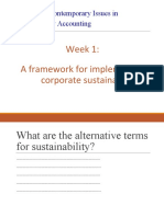 Week 1: A Framework For Implementing Corporate Sustainability